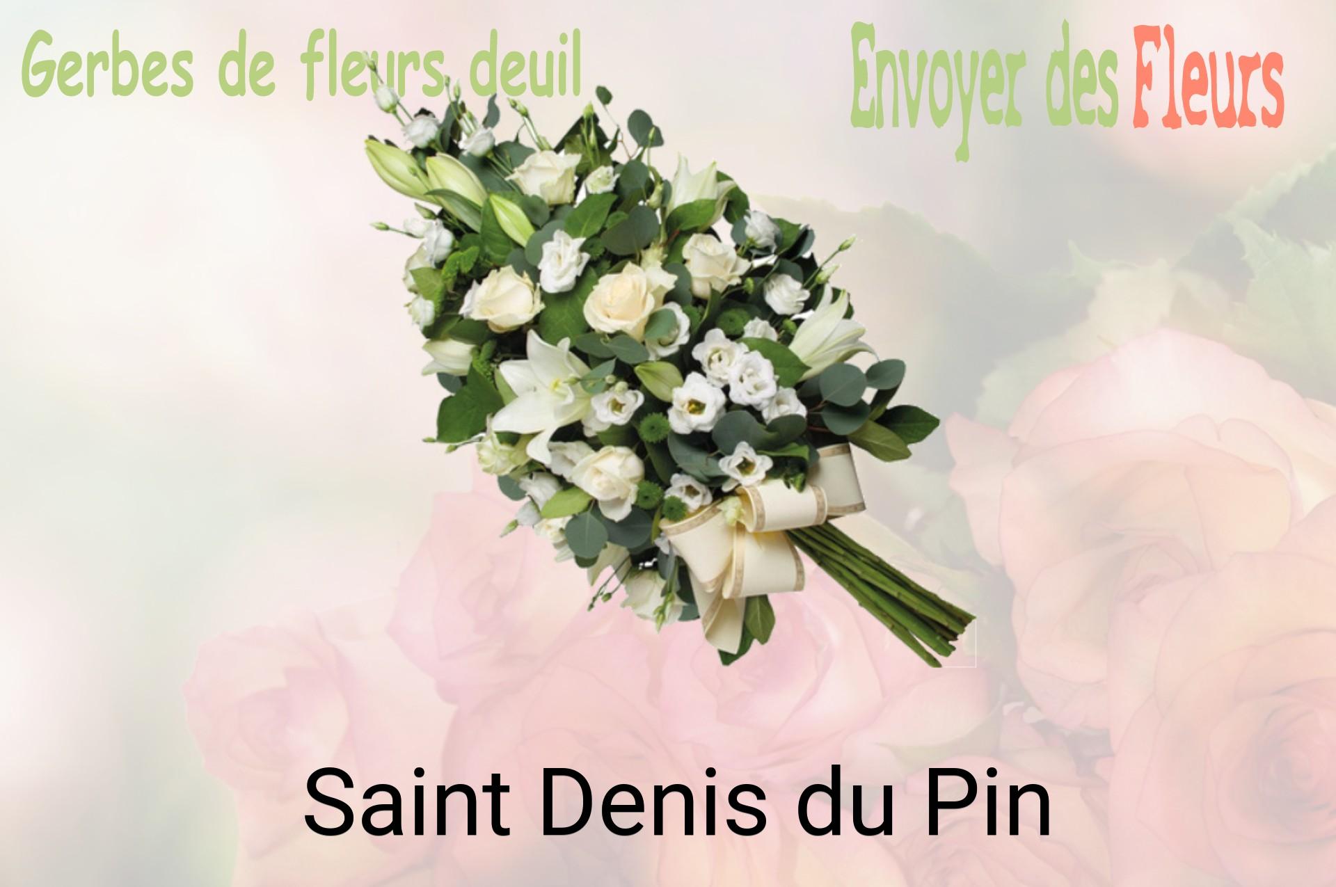 Gerbe de fleurs de deuil livrée à Saint-Denis-du-Pin